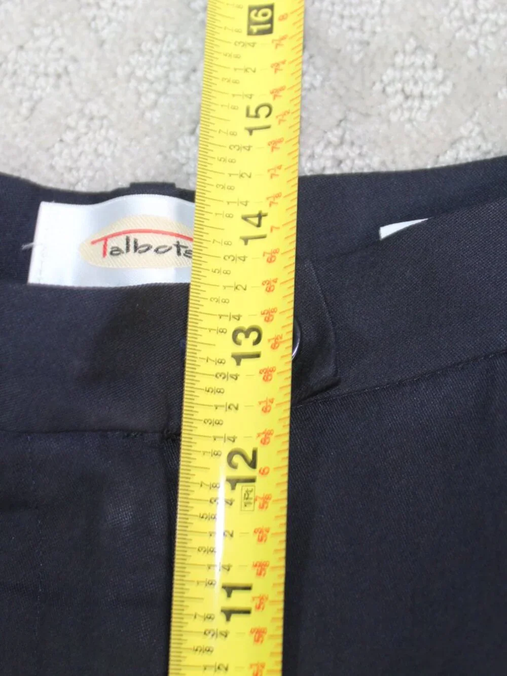 Talbots Size 10 Navy Blue Fully Lined Pleated Front Dress Pants